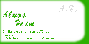 almos heim business card
